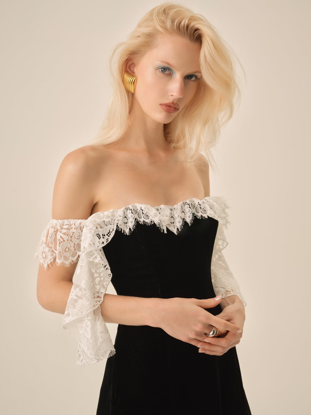 La Vie En Bow Velvet Maxi Dress — Black - Image 5