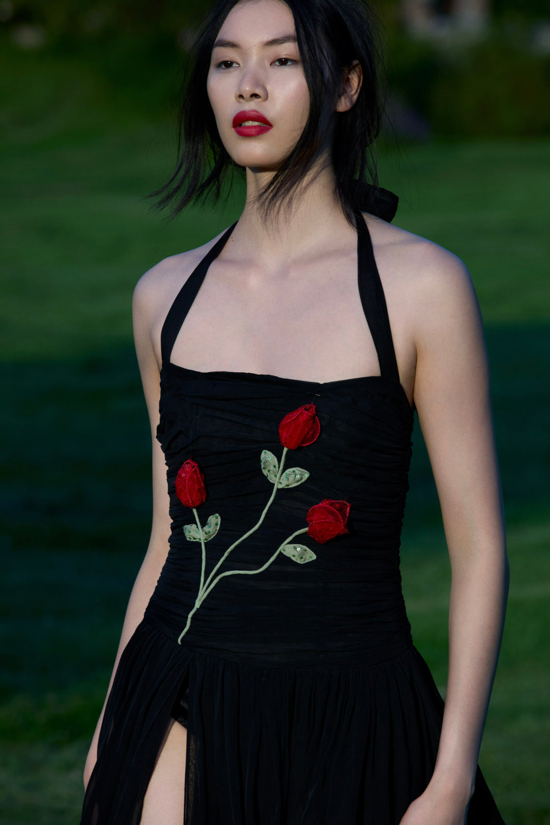Ophelie Organza Maxi Dress — Black - Image 6