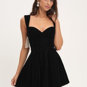 August Mini Dress — Black