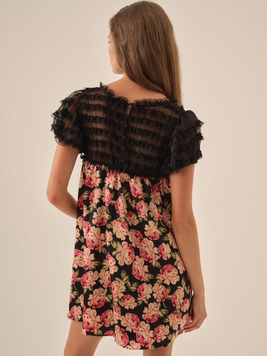 Belmond Floral Mini Dress — Black - Image 2
