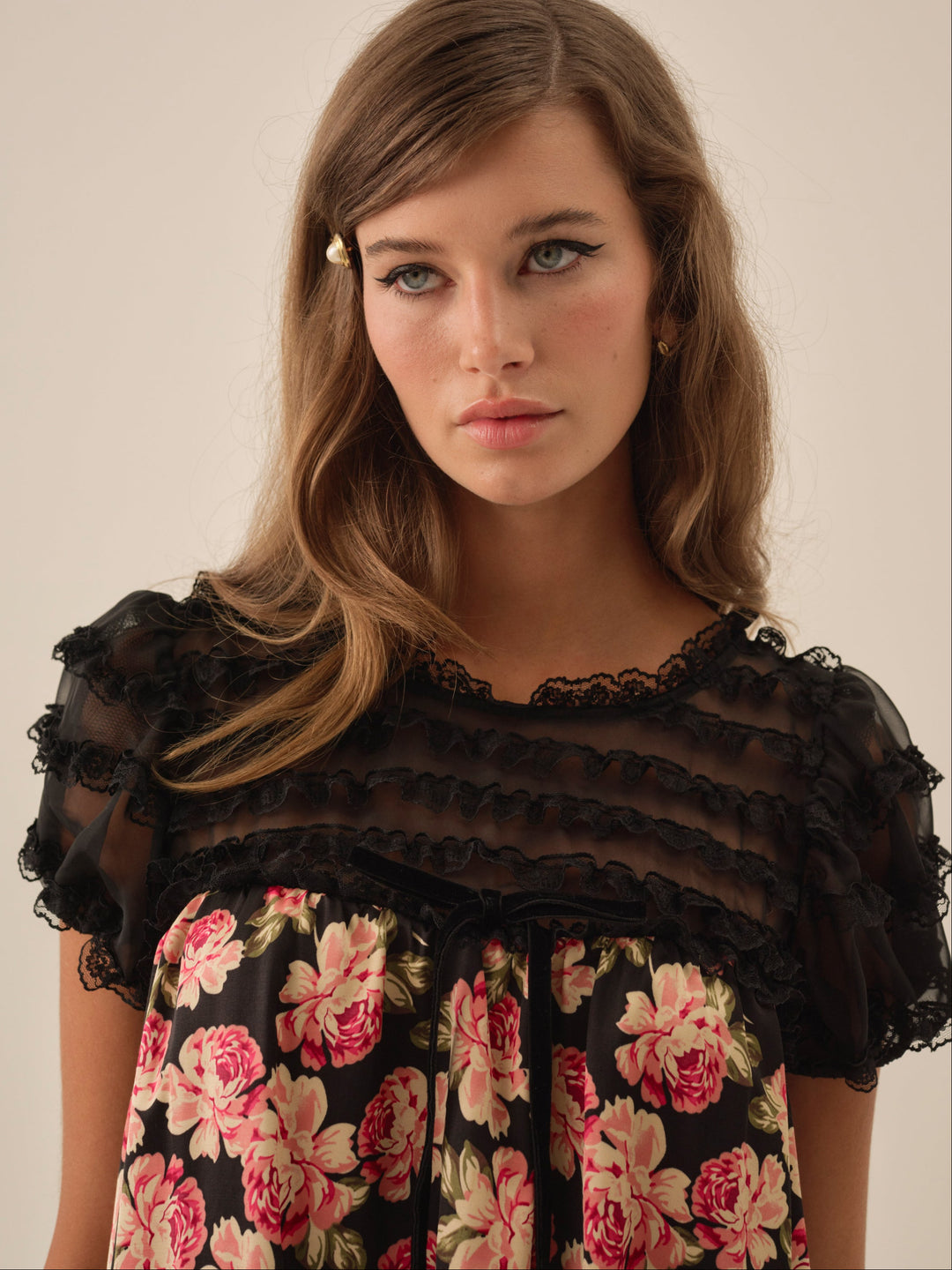 Belmond Floral Mini Dress — Black - Image 5