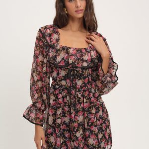 Amara Mini Dress — Black