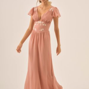 Emmie Chiffon Maxi Dress — Mauve