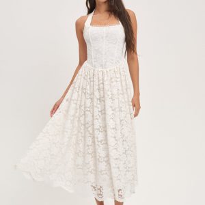 Lakeside Midi Dress — Cream