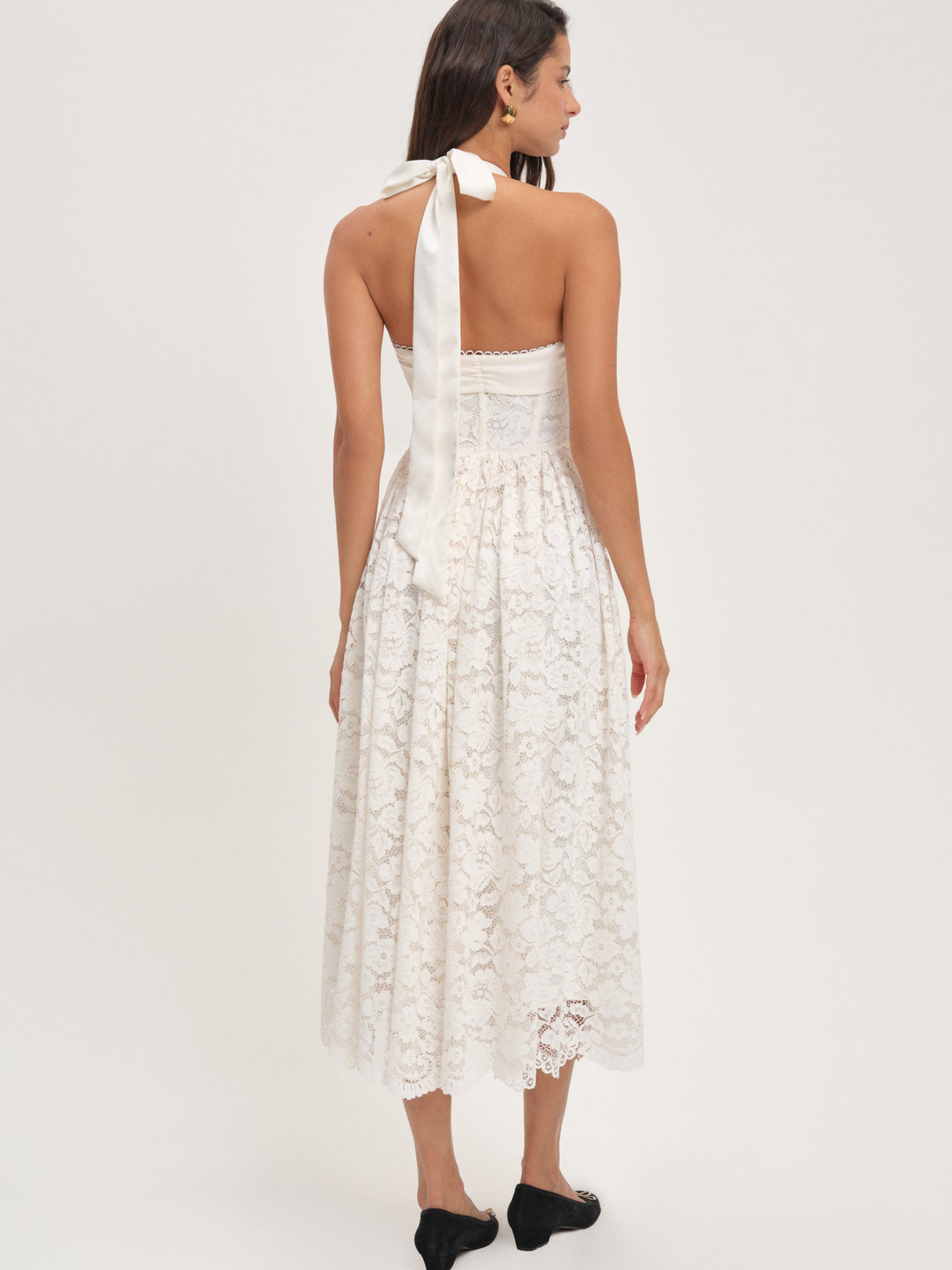 Lakeside Midi Dress — Cream - Image 3