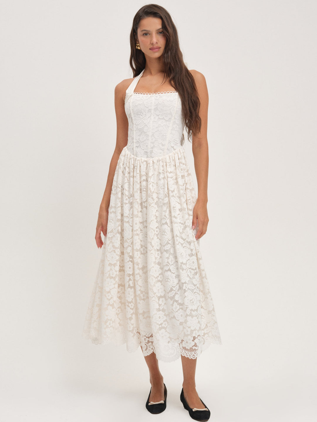 Lakeside Midi Dress — Cream - Image 4