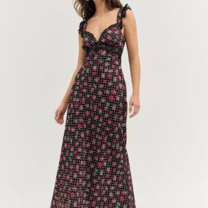 Clarisse Maxi Dress — Black