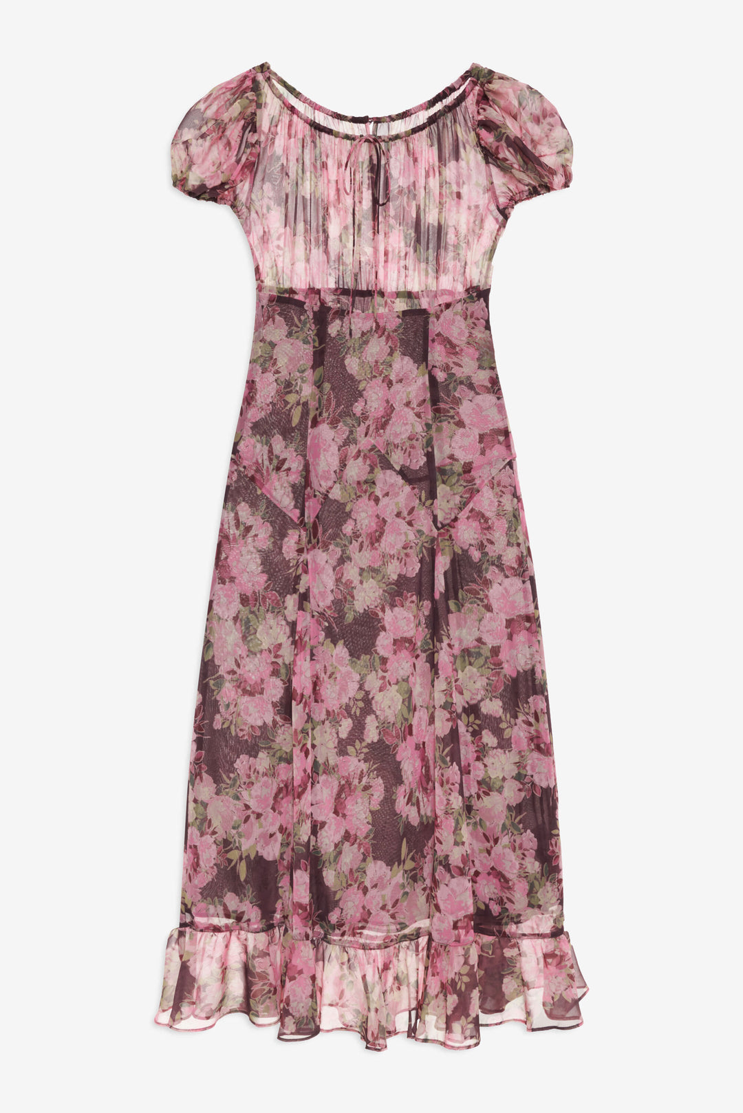 Adeline Floral Midi Dress — Brown - Image 5