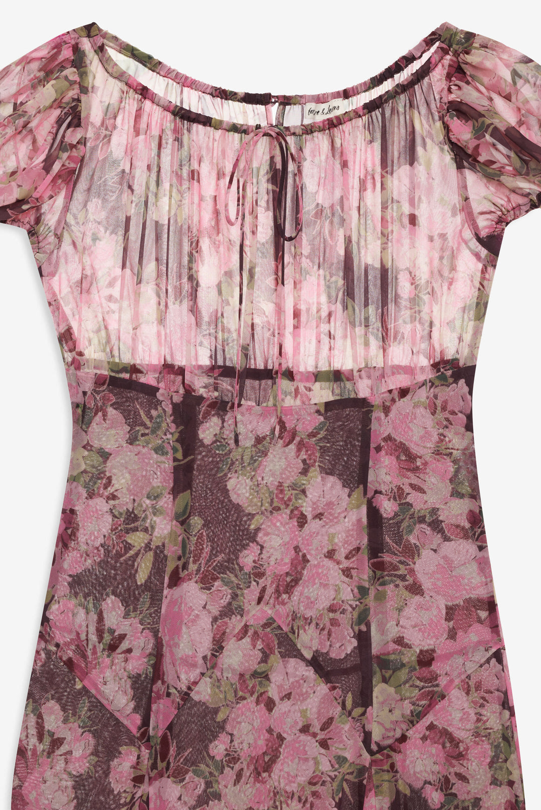 Adeline Floral Midi Dress — Brown - Image 6
