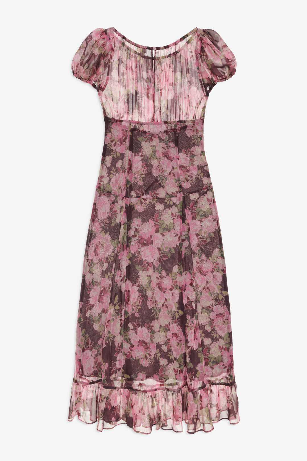 Adeline Floral Midi Dress — Brown - Image 7