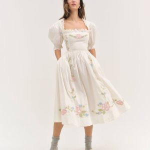 Erin Midi Dress — Cream