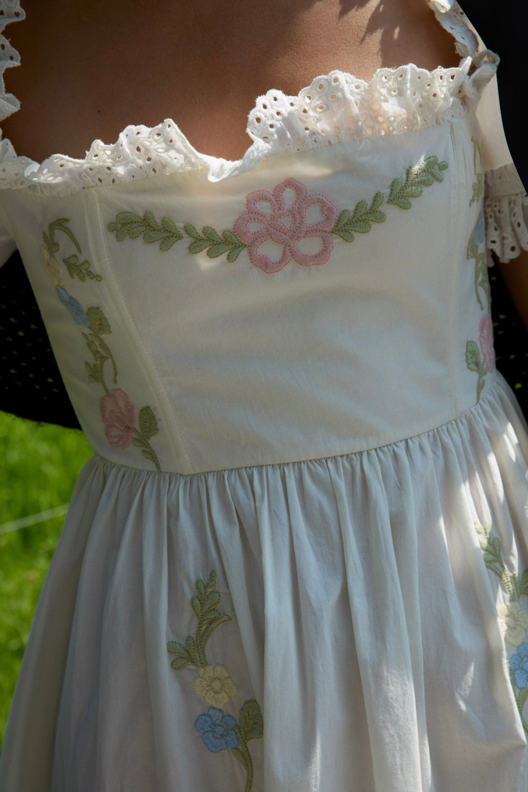 Erin Midi Dress — Cream - Image 3