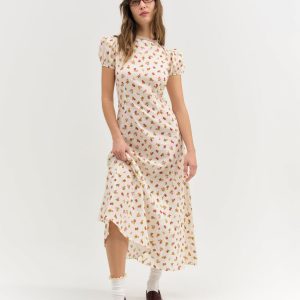 Adahlia Floral Maxi Dress — Cream