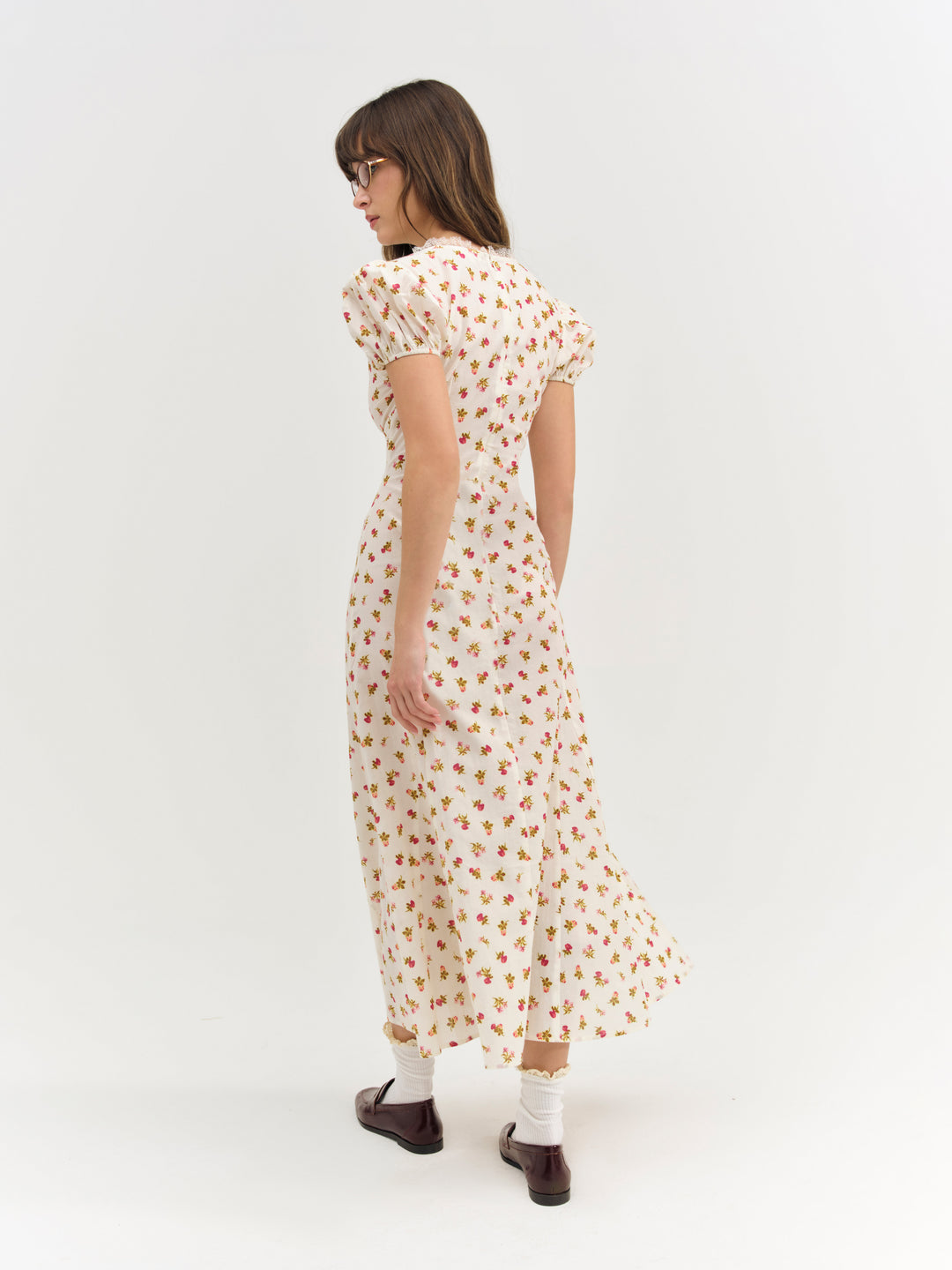 Adahlia Floral Maxi Dress — Cream - Image 2
