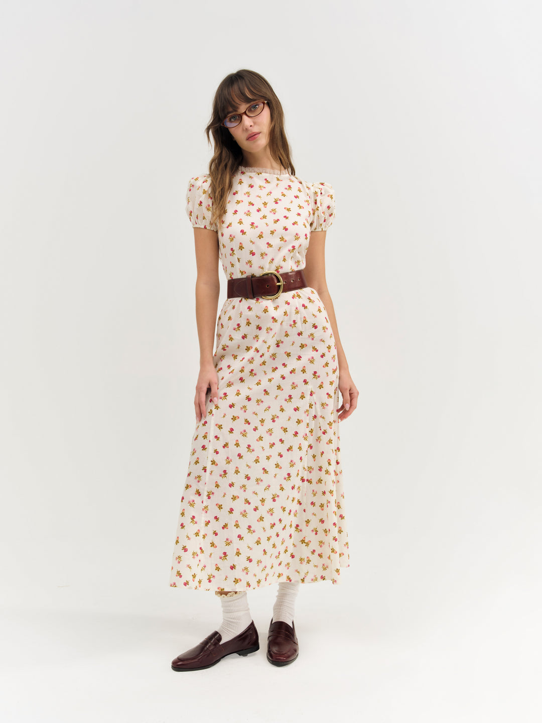 Adahlia Floral Maxi Dress — Cream - Image 3