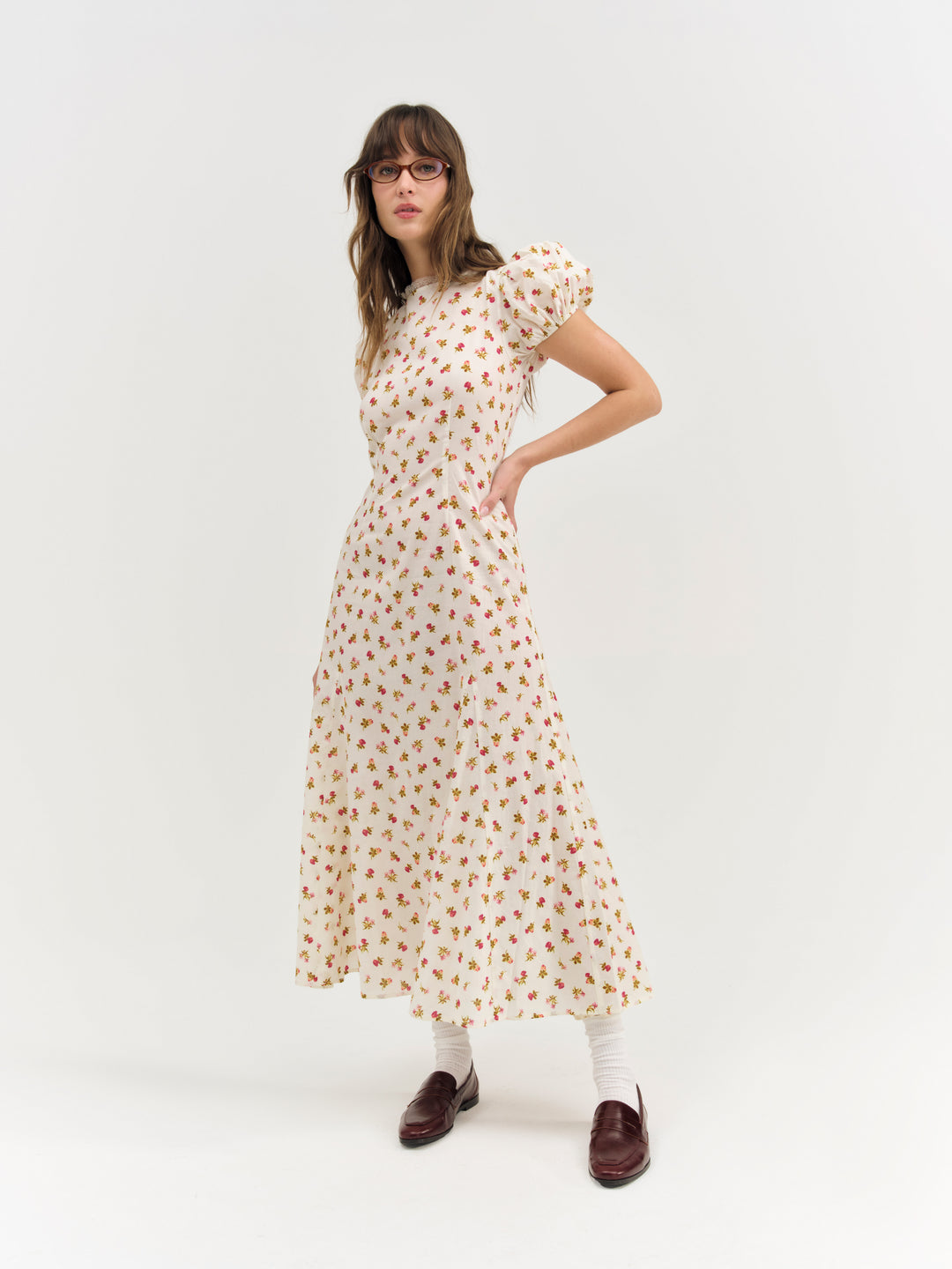 Adahlia Floral Maxi Dress — Cream - Image 4