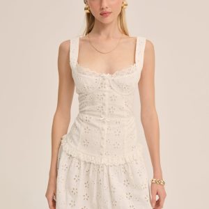 Dreamy Daisy Mini Dress — White
