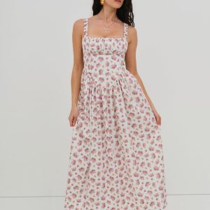 Etienne Midi Dress — Pink