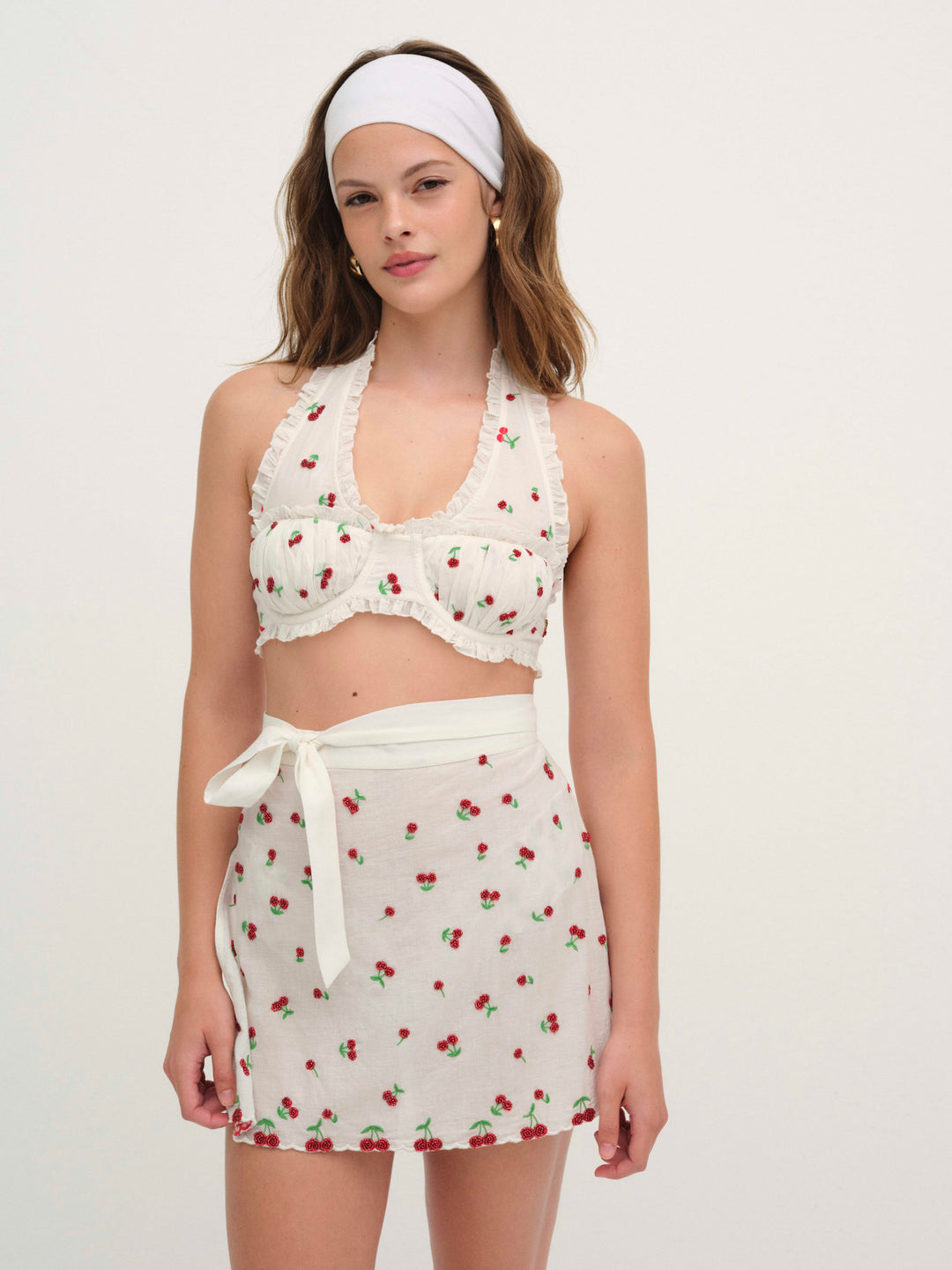 Beaded Cherries Apron — Red - Image 2