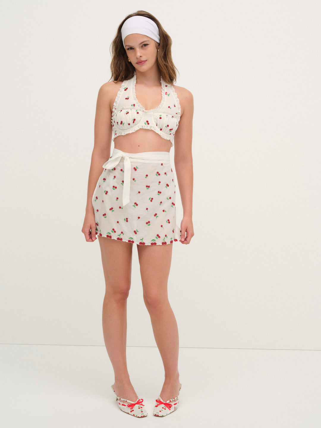 Beaded Cherries Apron — Red - Image 4