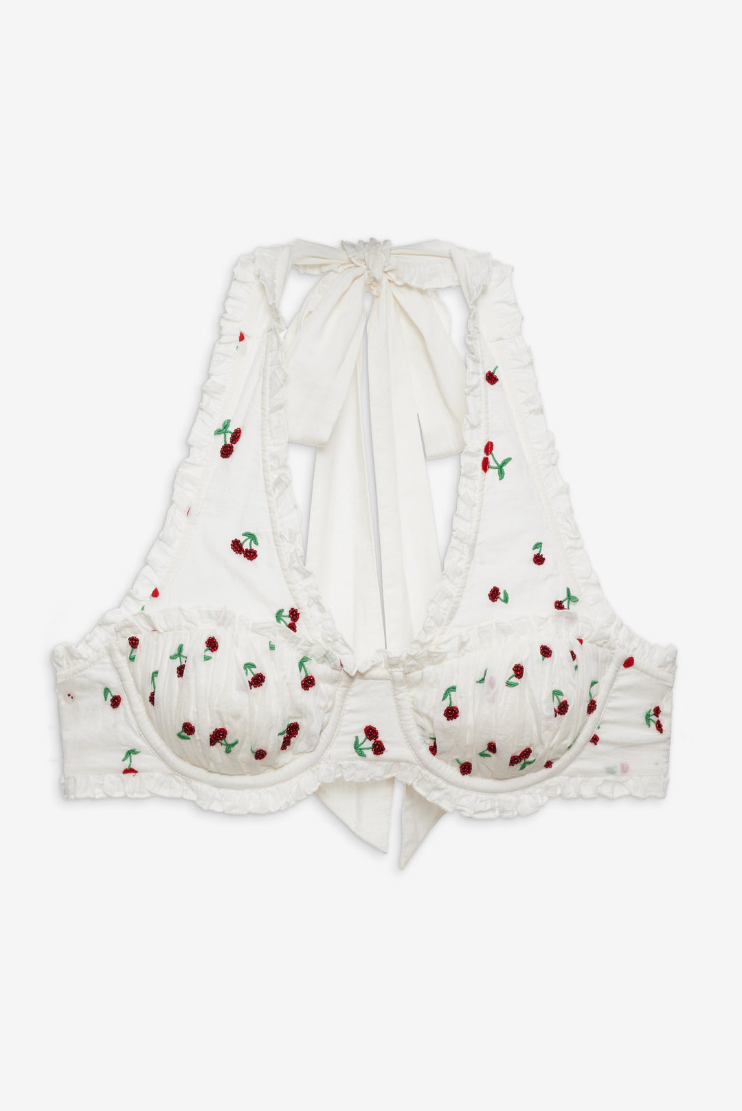Beaded Cherries Underwire Bra — Red - Image 6