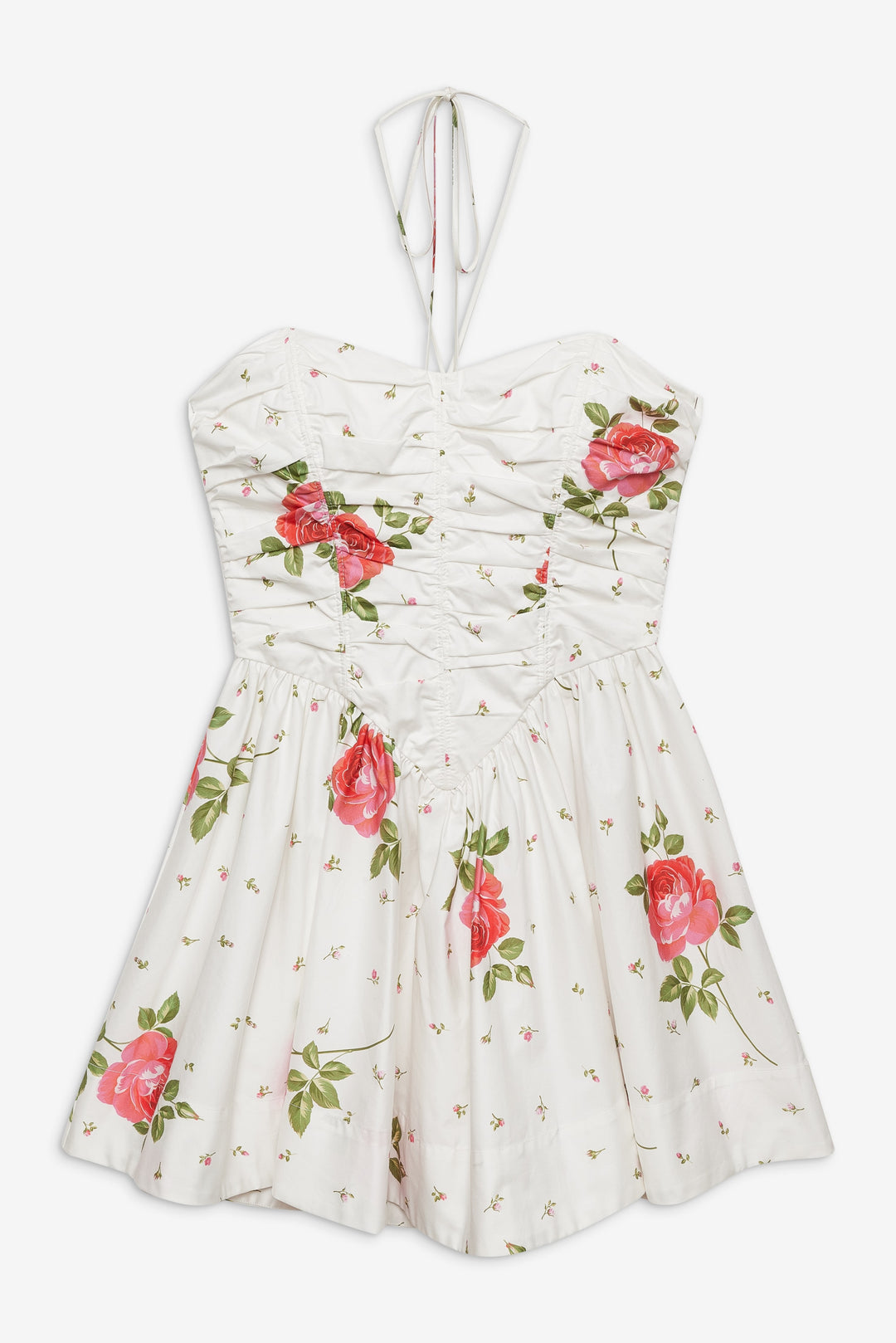 Rosebud Corset Mini Dress — White - Image 5