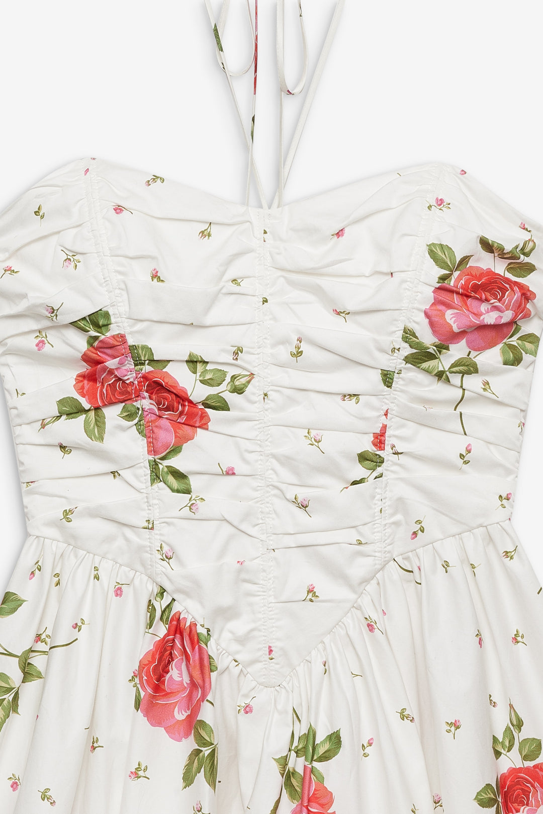 Rosebud Corset Mini Dress — White - Image 6