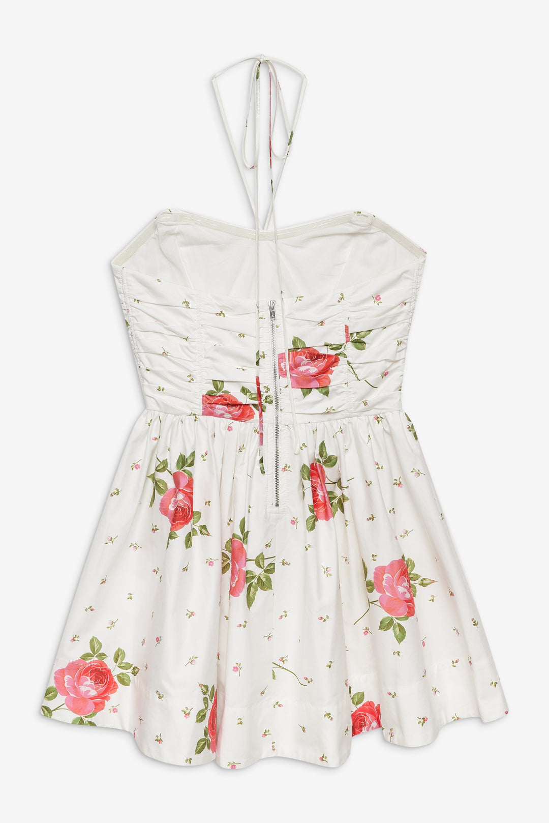 Rosebud Corset Mini Dress — White - Image 7