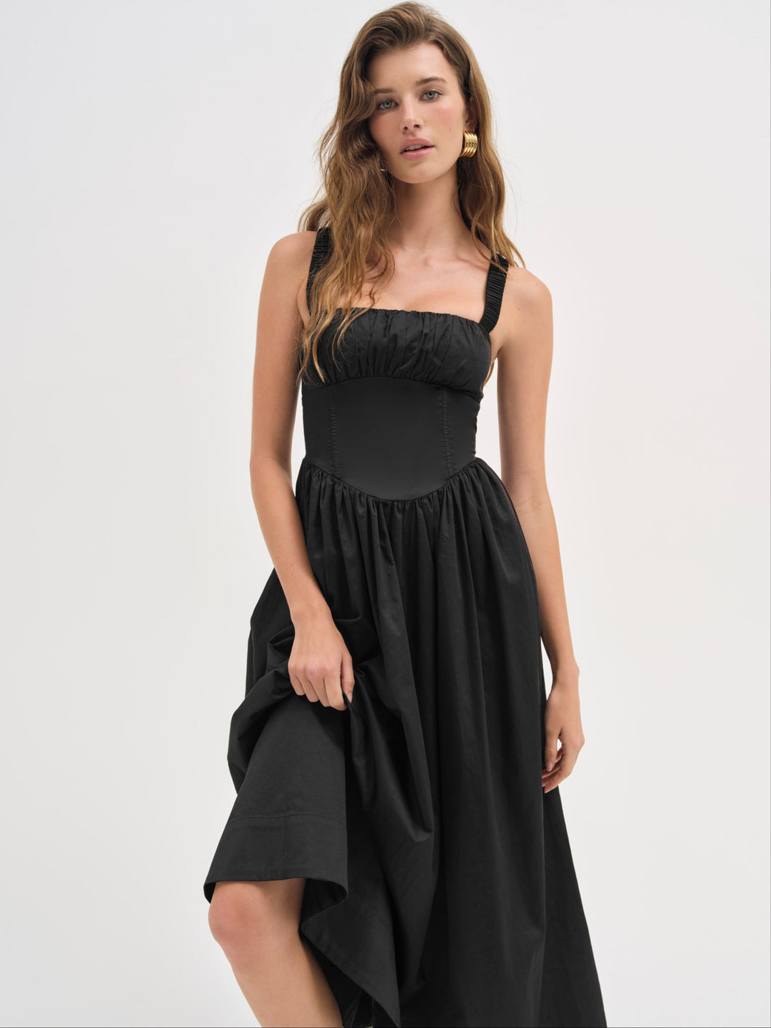 Etienne Midi Dress — Black - Image 3