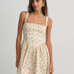 Zofia Mini Dress — Yellow