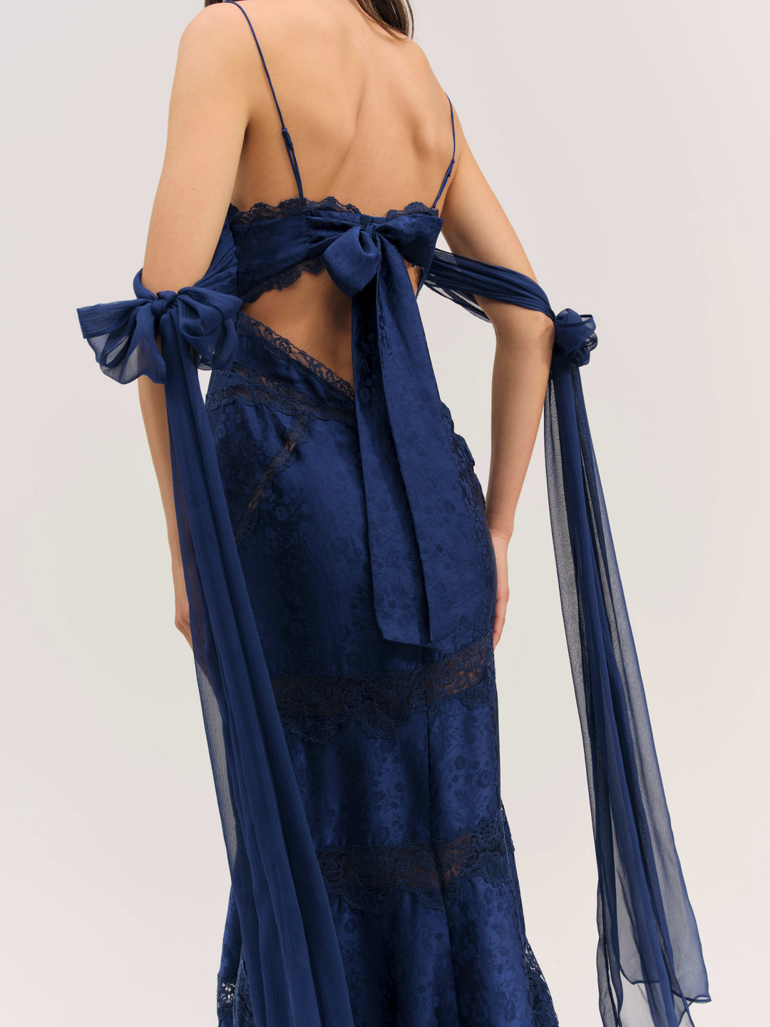 Rita Lace Gown — Navy - Image 4
