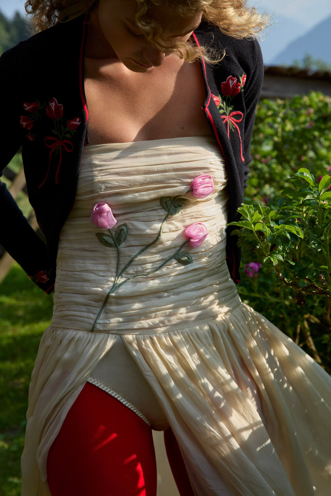 Ophelie Organza Maxi Dress — Blush - Image 4