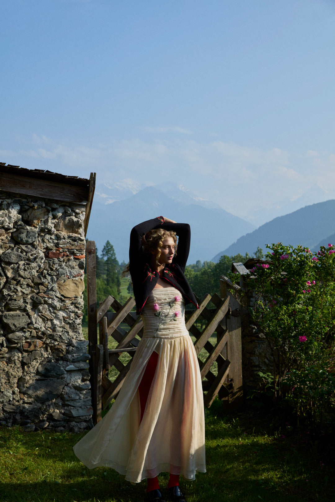 Ophelie Organza Maxi Dress — Blush - Image 5
