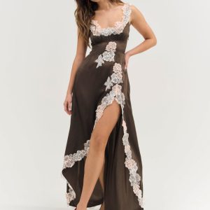 Clemence Maxi Dress — Chocolate