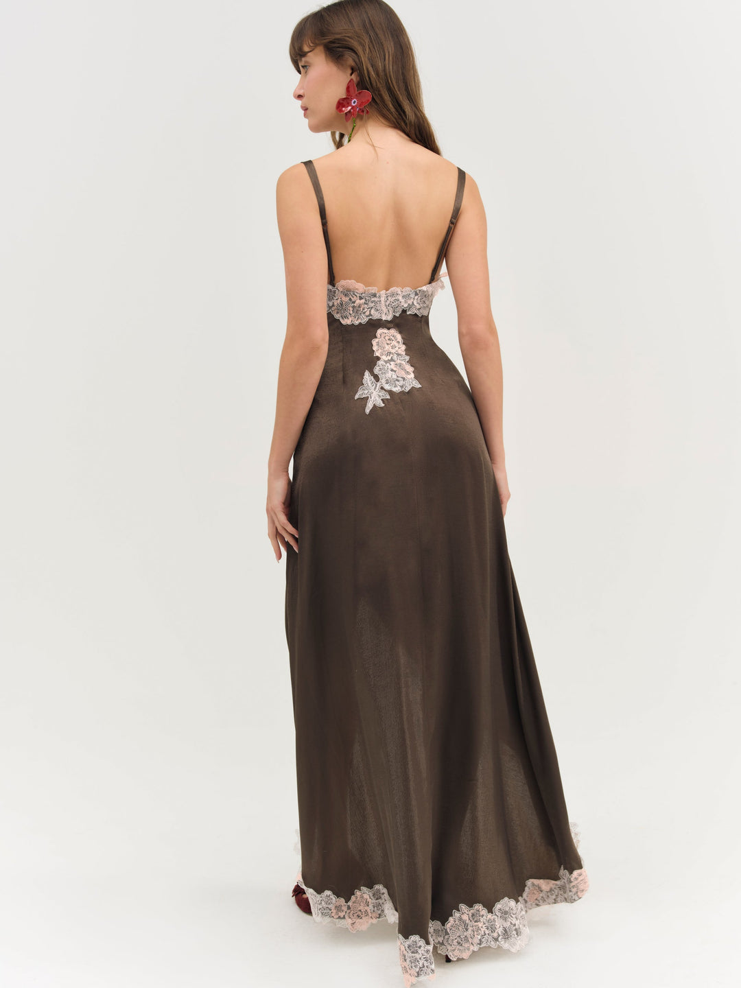 Clemence Maxi Dress — Chocolate - Image 2