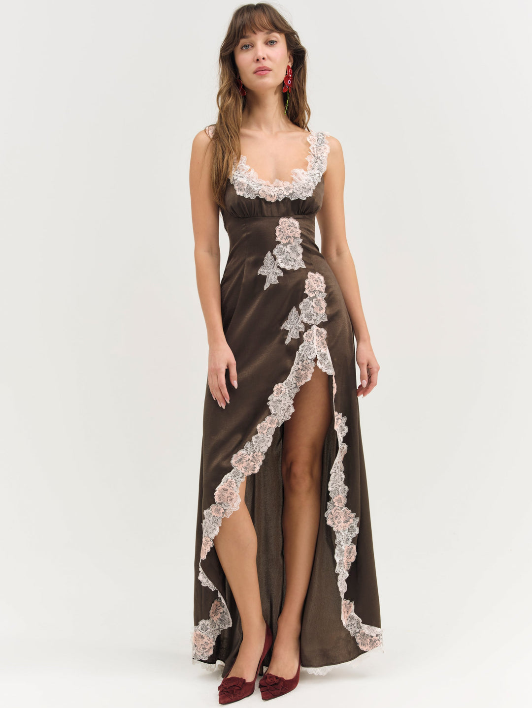 Clemence Maxi Dress — Chocolate - Image 4