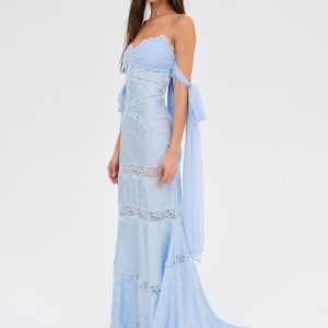 Rita Lace Gown — Blue