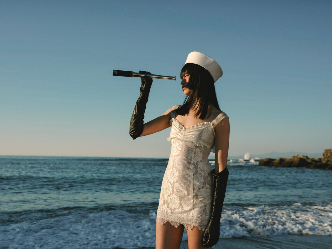 Claudia Rose Lace Mini Dress — Cream - Image 3