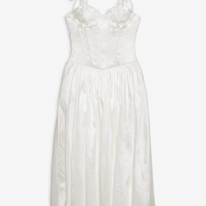 Antoinette Taffeta Gown — White