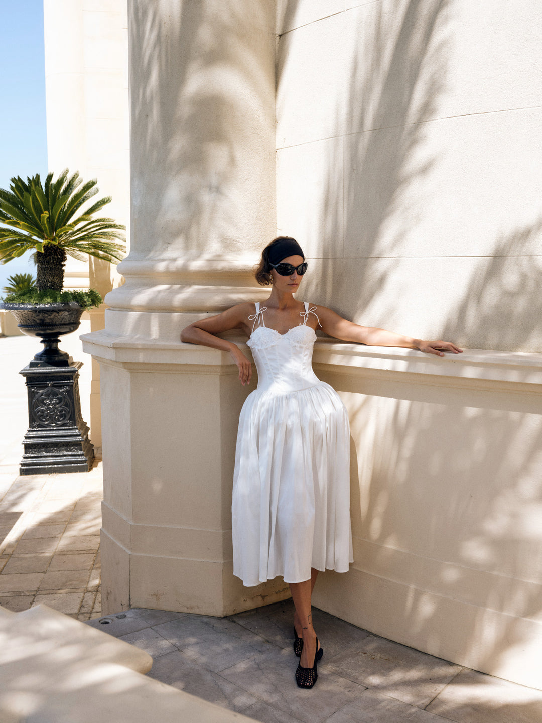 Antoinette Taffeta Gown — White - Image 2