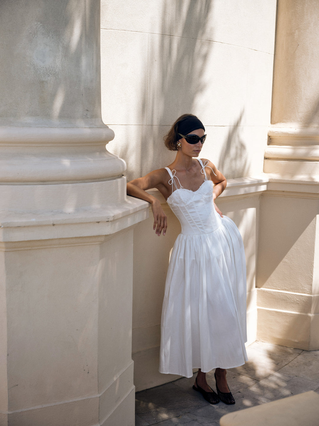 Antoinette Taffeta Gown — White - Image 3