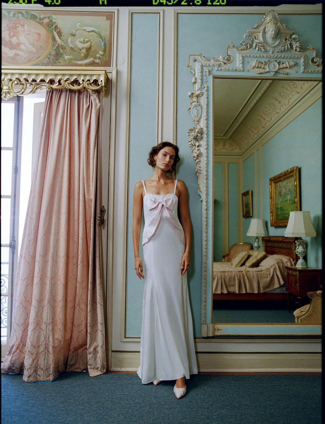 Eliana Gown — White Pink - Image 3