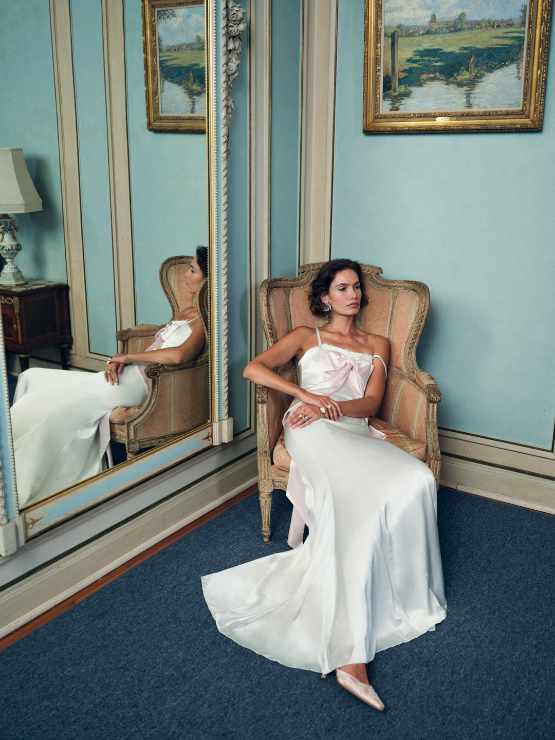 Eliana Gown — White Pink - Image 5
