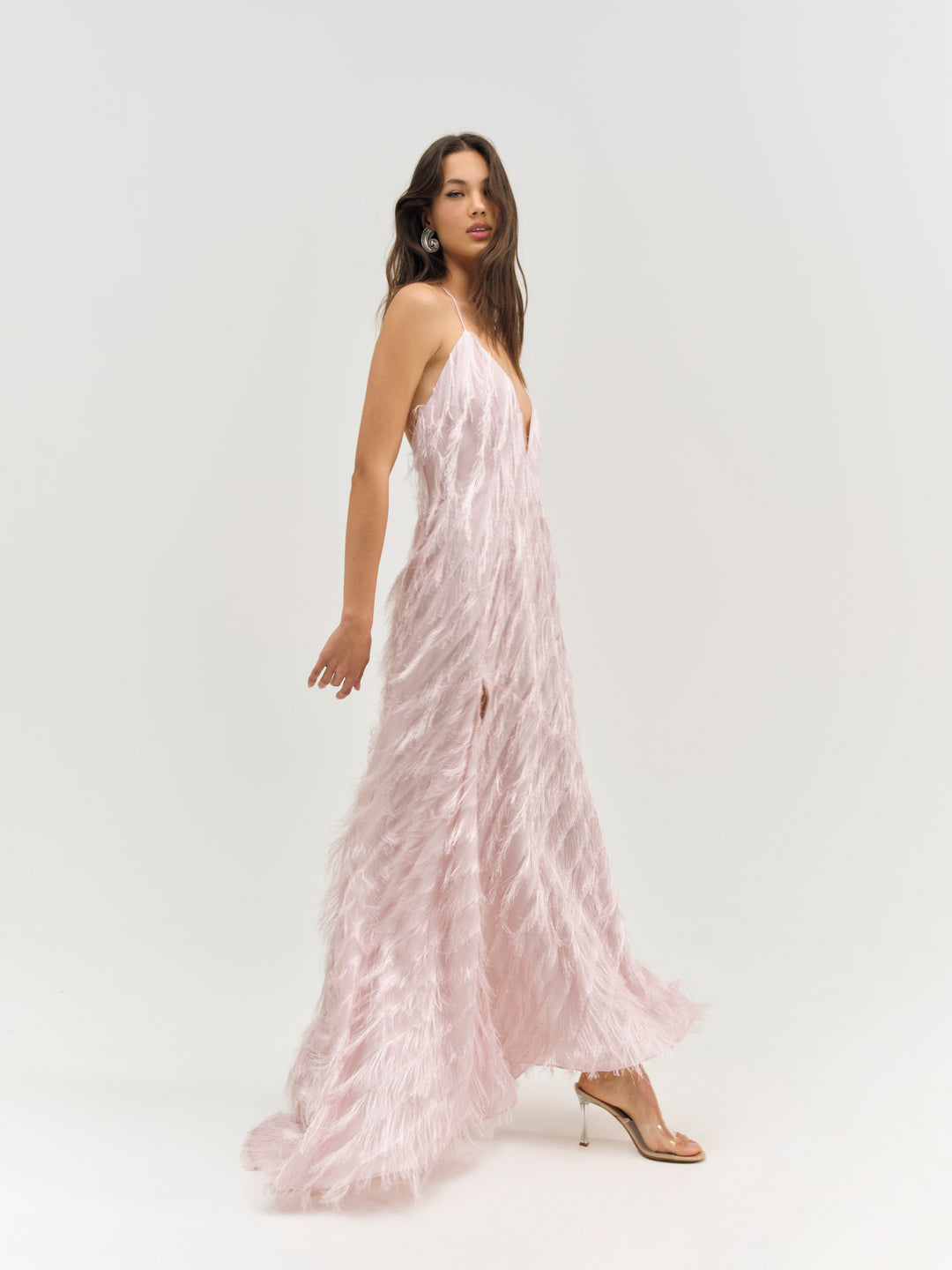 Heidi Fringe Maxi Dress — Pink - Image 2
