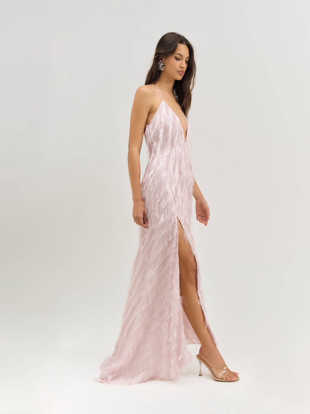Heidi Fringe Maxi Dress — Pink - Image 4