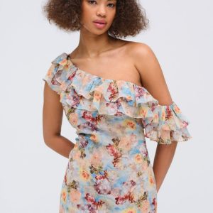 Delphine Midi Dress — Blue
