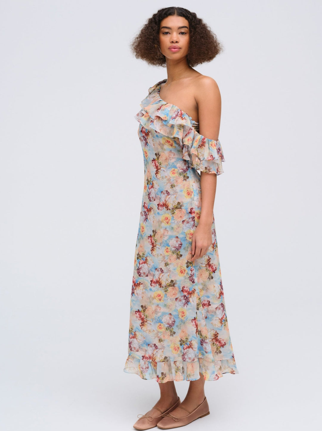 Delphine Midi Dress — Blue - Image 4