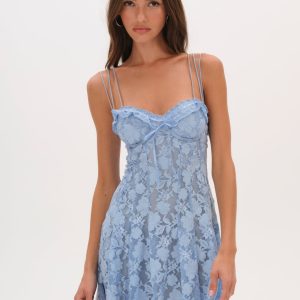 Kate Mini Dress — Blue