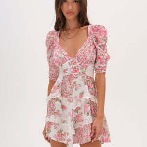 Rosalyn Mini Dress — Pink