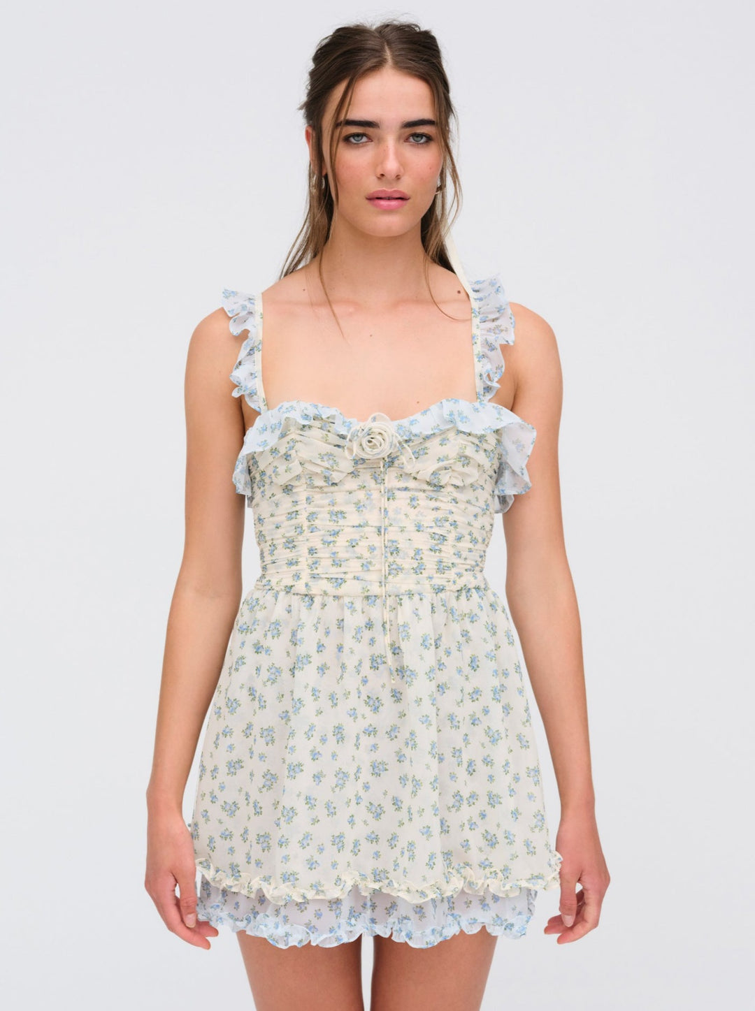 Chateau Mini Dress — Blue - Image 3